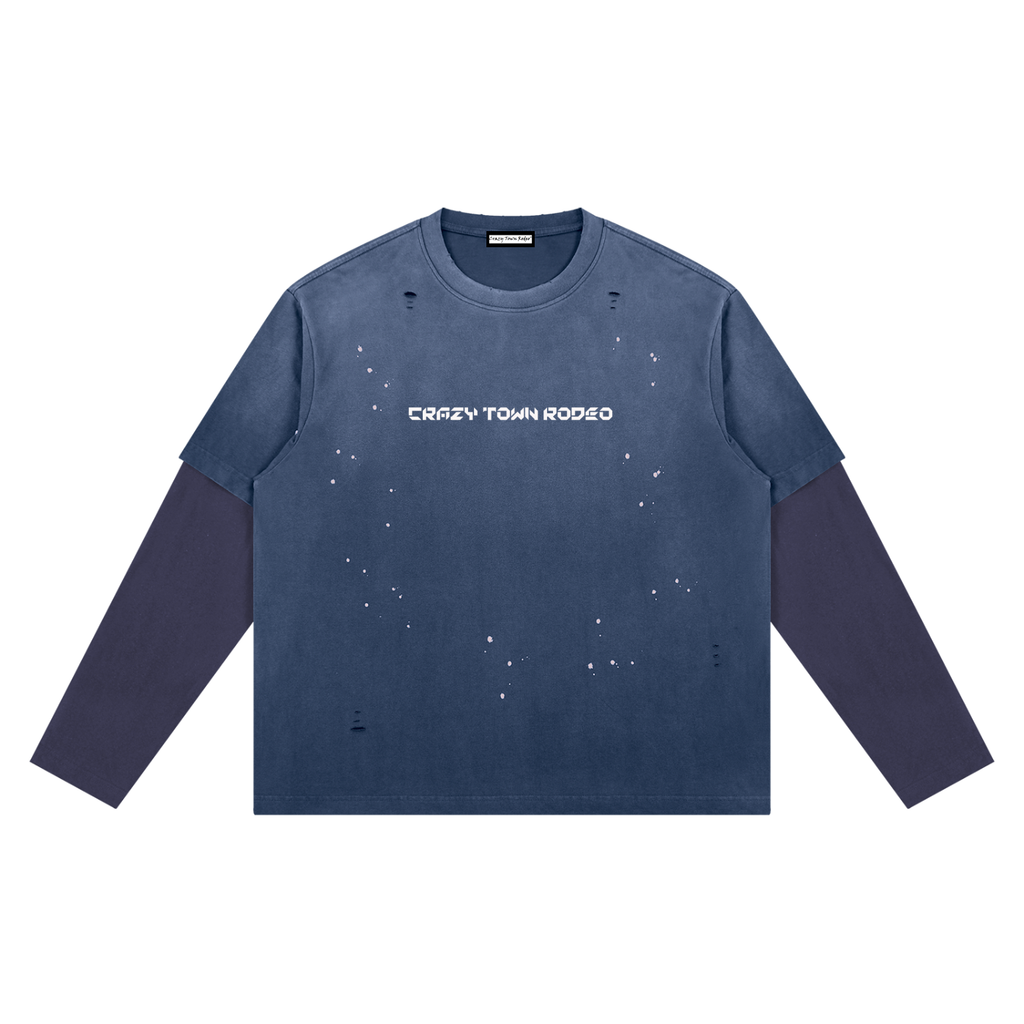 Vintage Wash Distressed Layer T-Shirt Adult Unisex