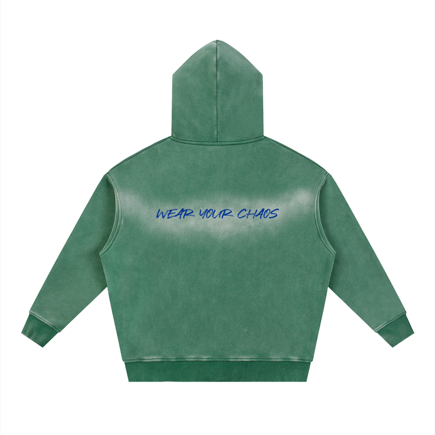 Wear Your Chaos Sunfade Two-way Zipper Boxy Fleece Hoodie Adult