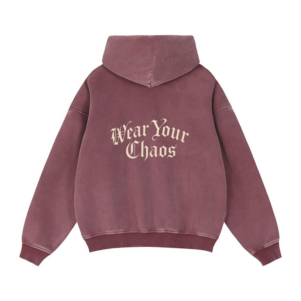 Zip-Through Boxy Fleece Hoodie Crazy Town Rodeo Wear Your Chaos Adult Unisex