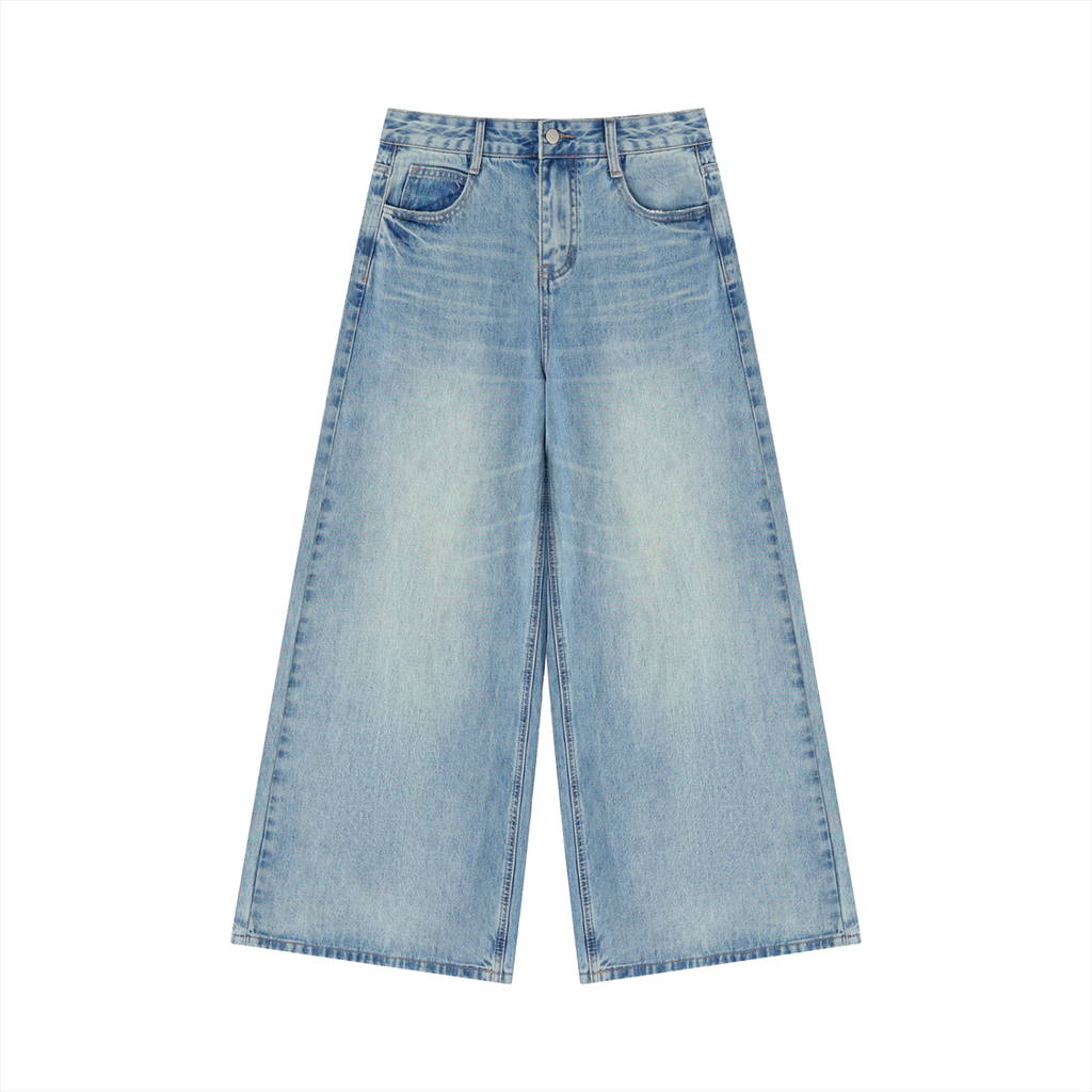 Chaos Bull Women’s Vintage Wash Wide Leg Jeans