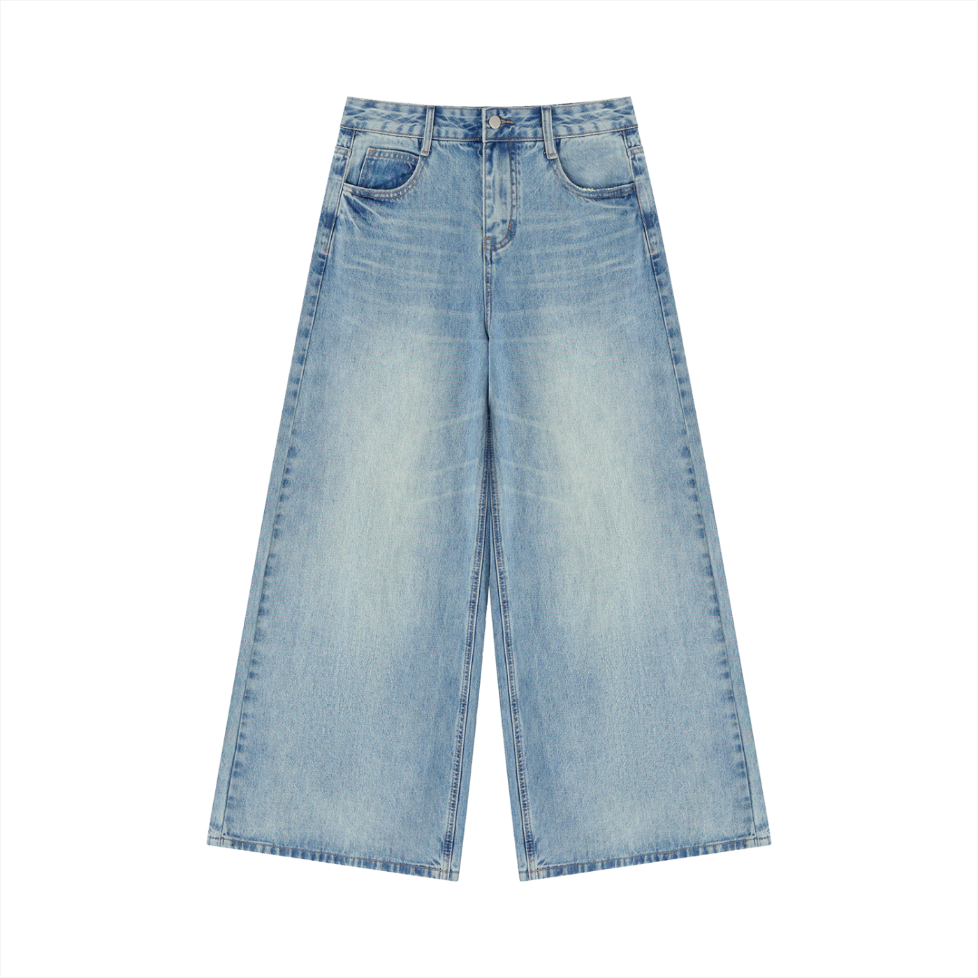 Chaos Bull Women’s Vintage Wash Wide Leg Jeans