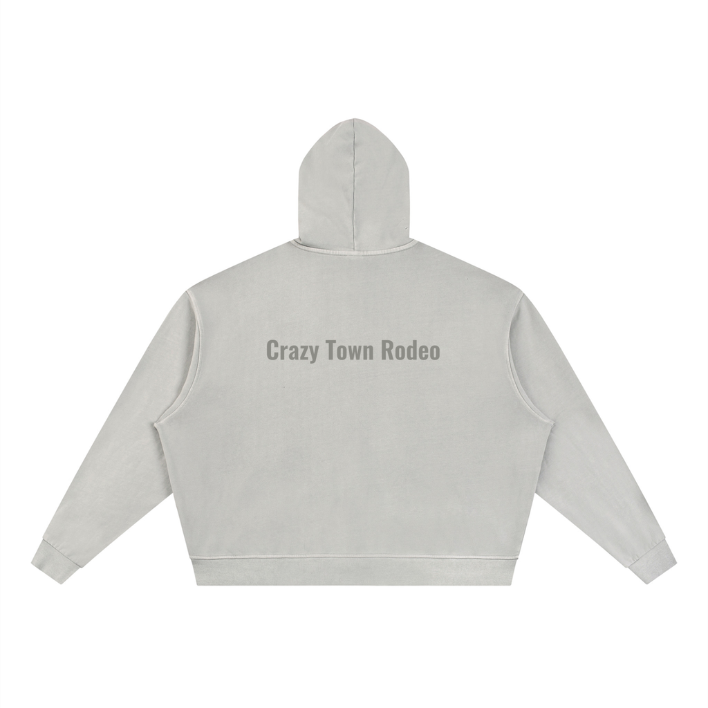 Chaos Bull Vintage Wash Full Zip Boxy Hoodie Adult