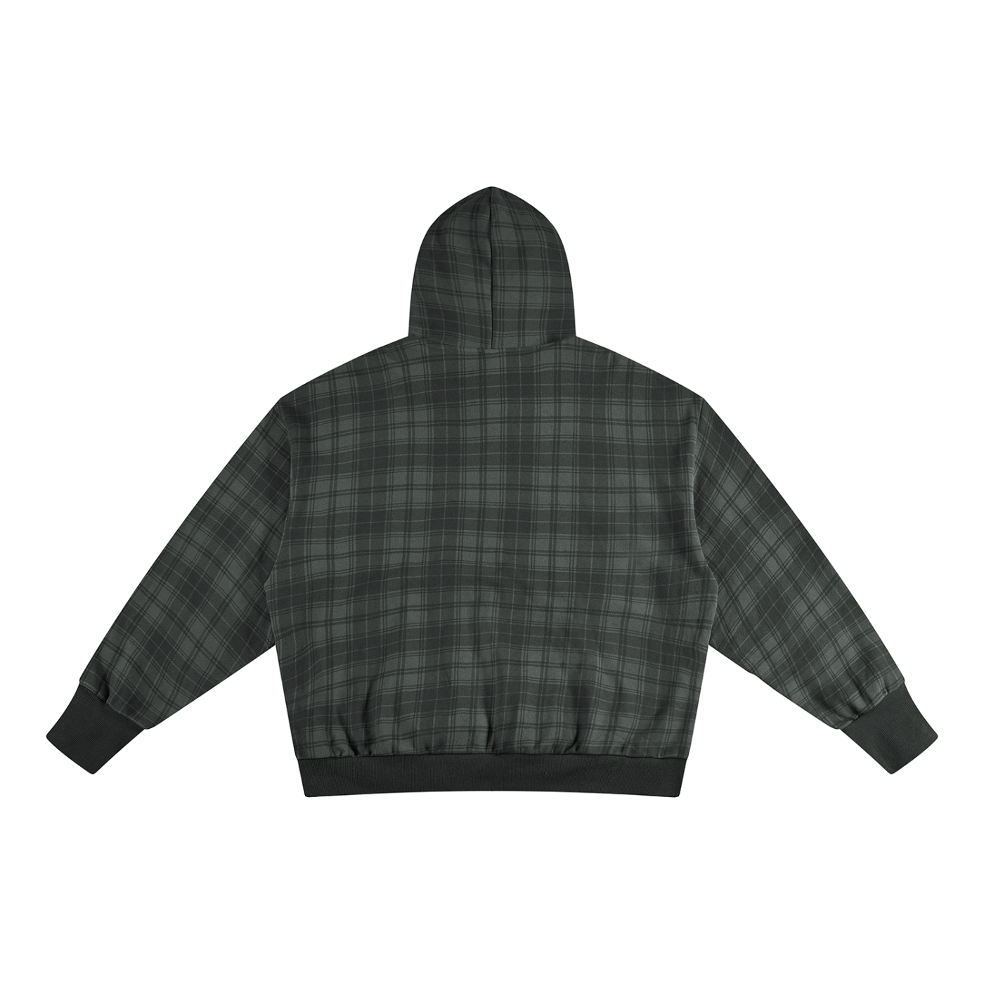 Plaid Color Block Hoodie Unisex Adult