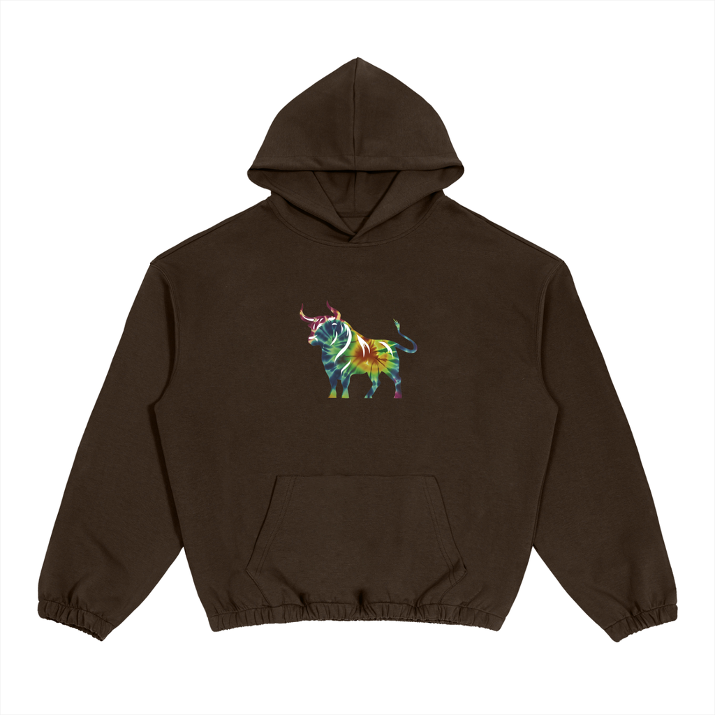 Chaos Tie-Dye Bull Boxy Cinched Hem Hoodie Adult