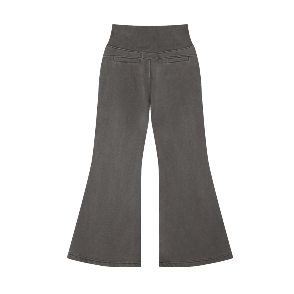 Chaos Bull Vintage Washed Flared Fleece Pants