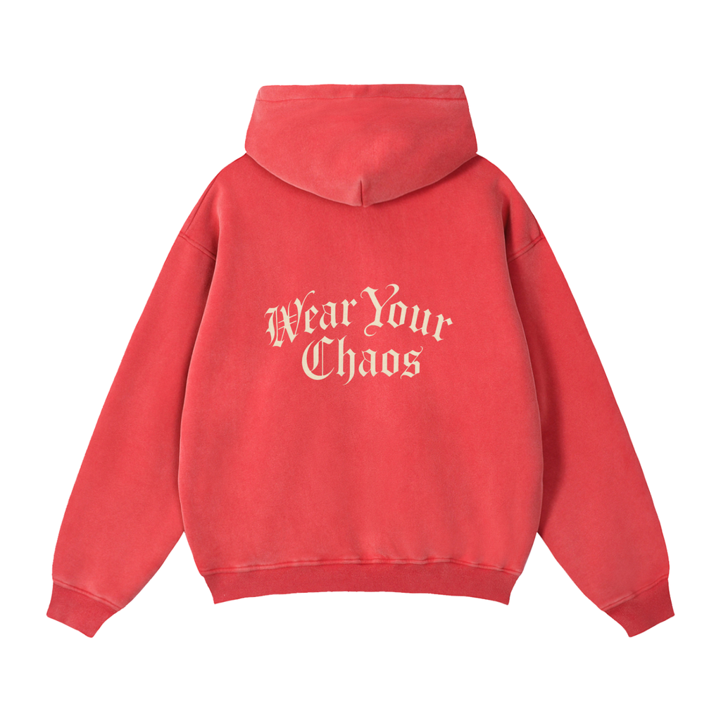 Zip-Through Boxy Fleece Hoodie Crazy Town Rodeo Wear Your Chaos Adult Unisex