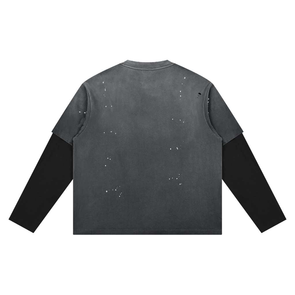 Vintage Wash Distressed Layer T-Shirt Adult Unisex