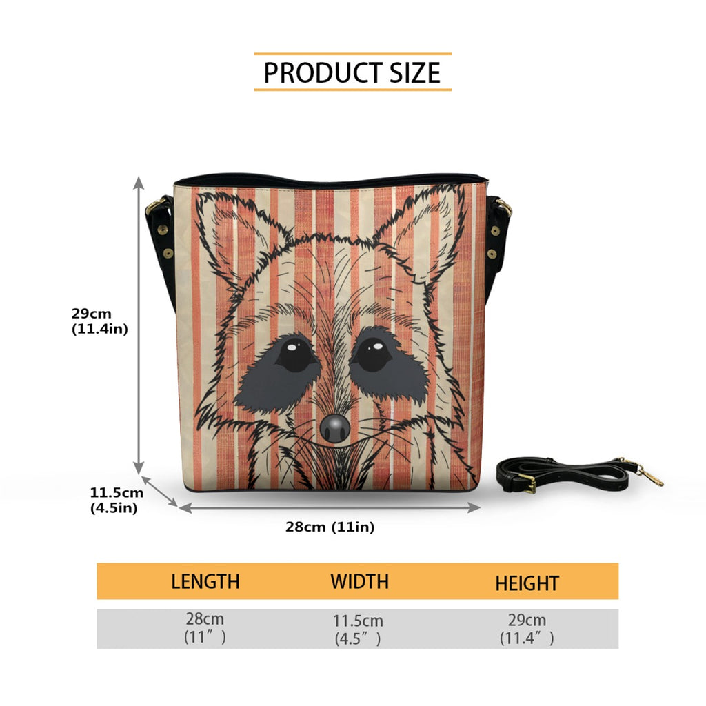 Raccoon Sleek Minimalist Square Crossbody Bag