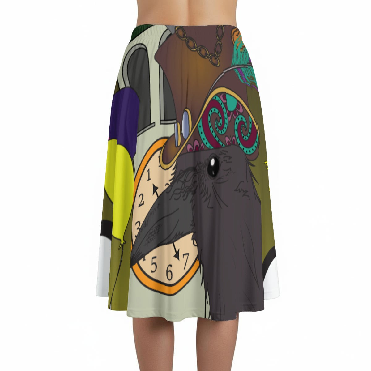 Steam Crow Women's Long Maxi Skirt With Pockets