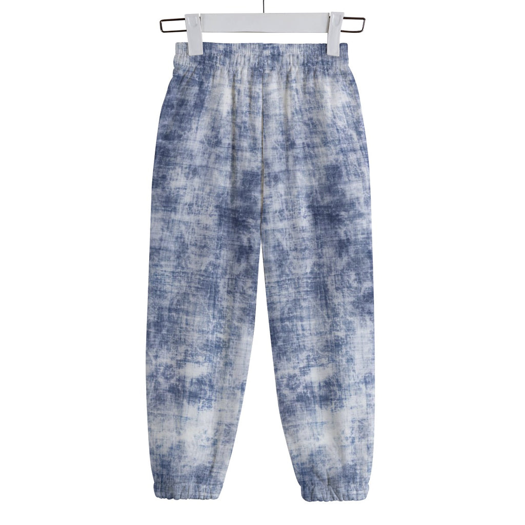 Blue Clouded Kid's Sweatpants