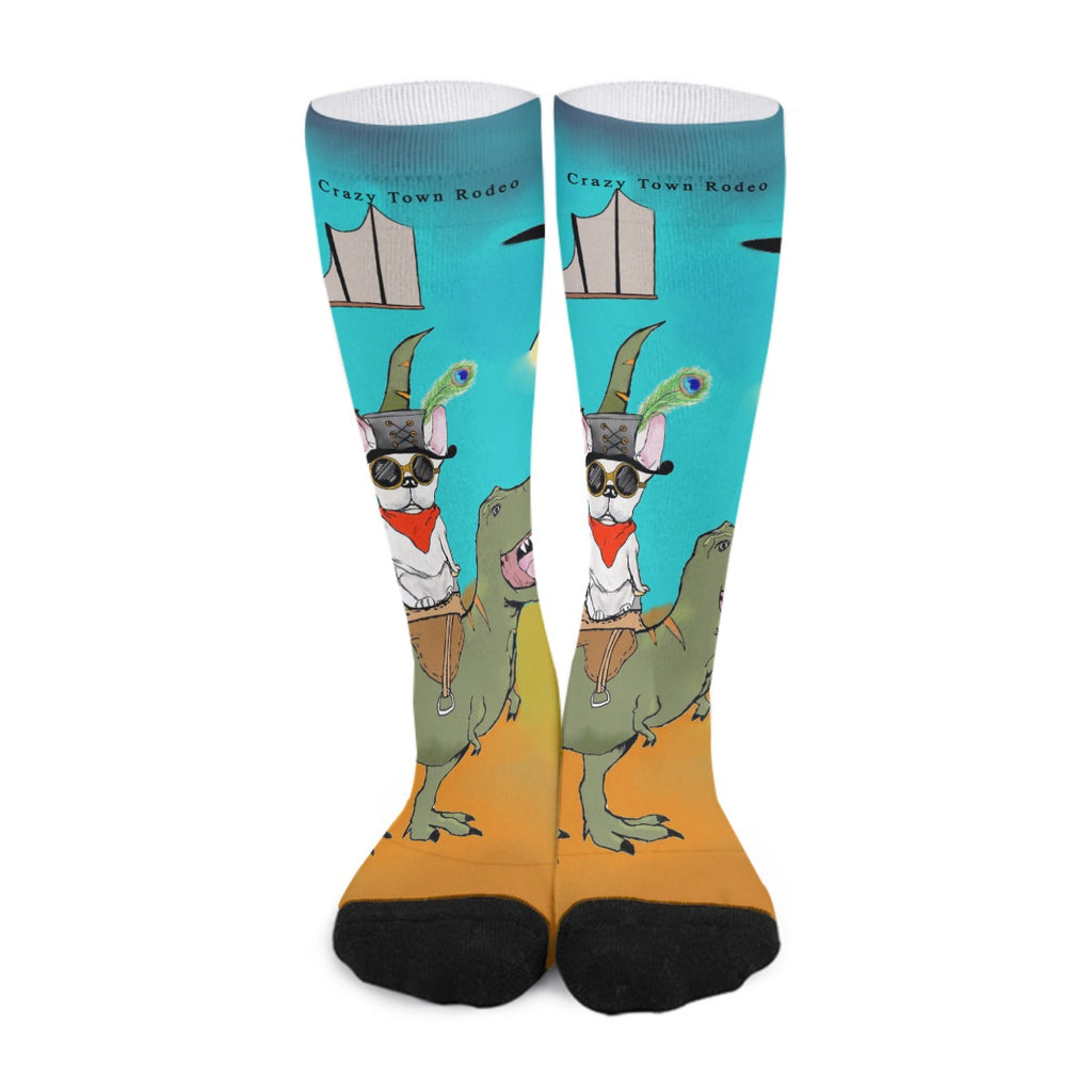 Crazy T-Rex Unisex Long Socks