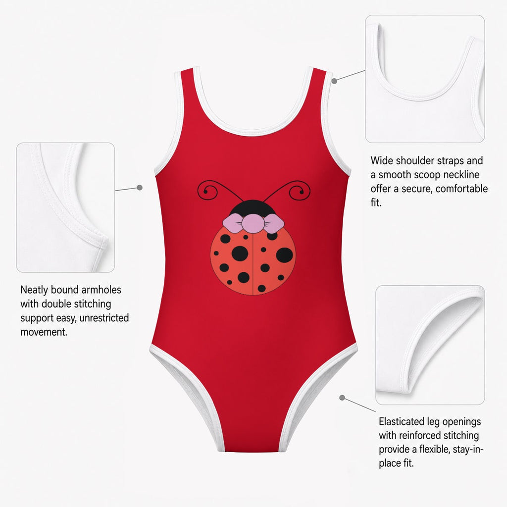 Ladybug Girl's Sleeveless One-Piece Swimsuit