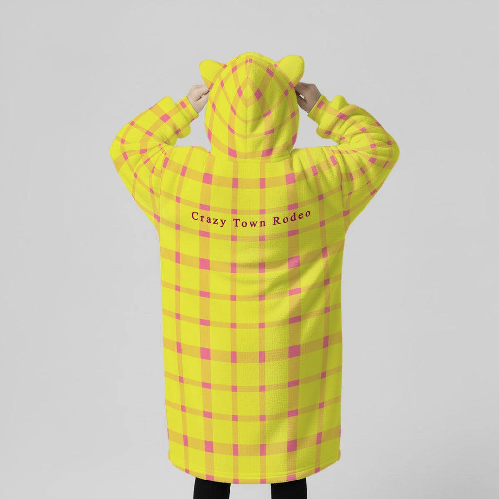 Kids Half-Zip Hooded Wearable Blanket with Ears