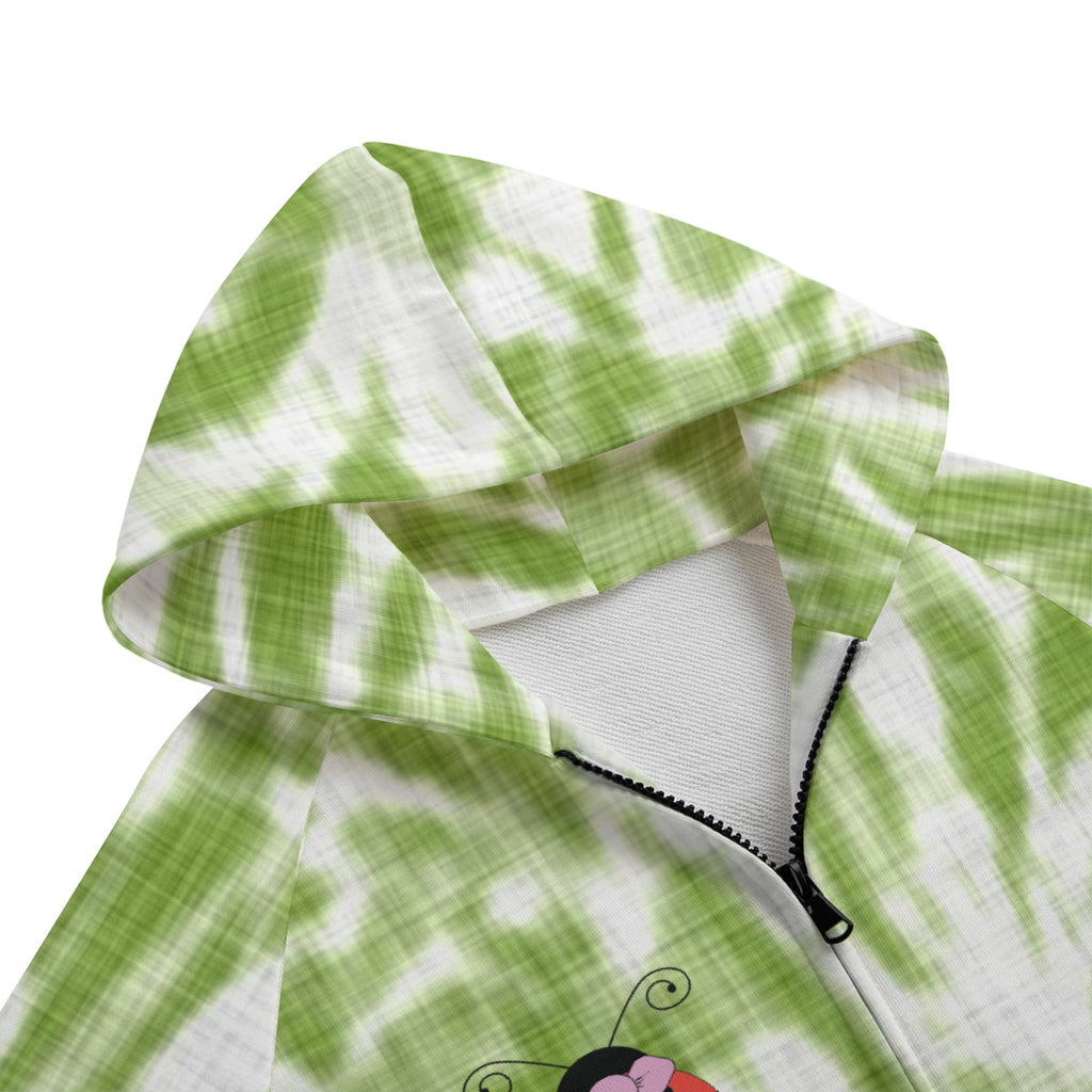 Ladybug Kid's Zip Up Raglan Sleeve Hoodie
