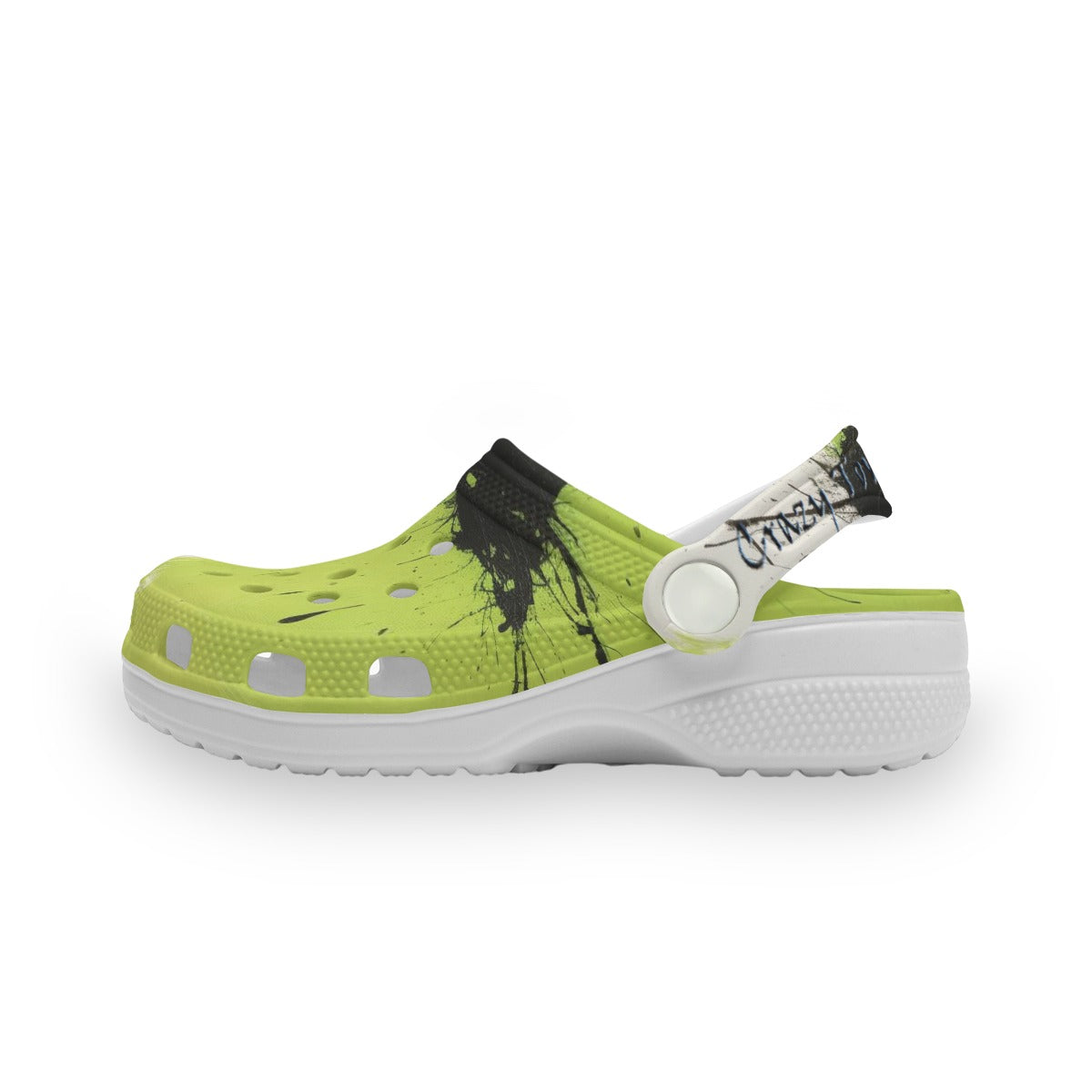 Lime/Black Children's Hole Shoes