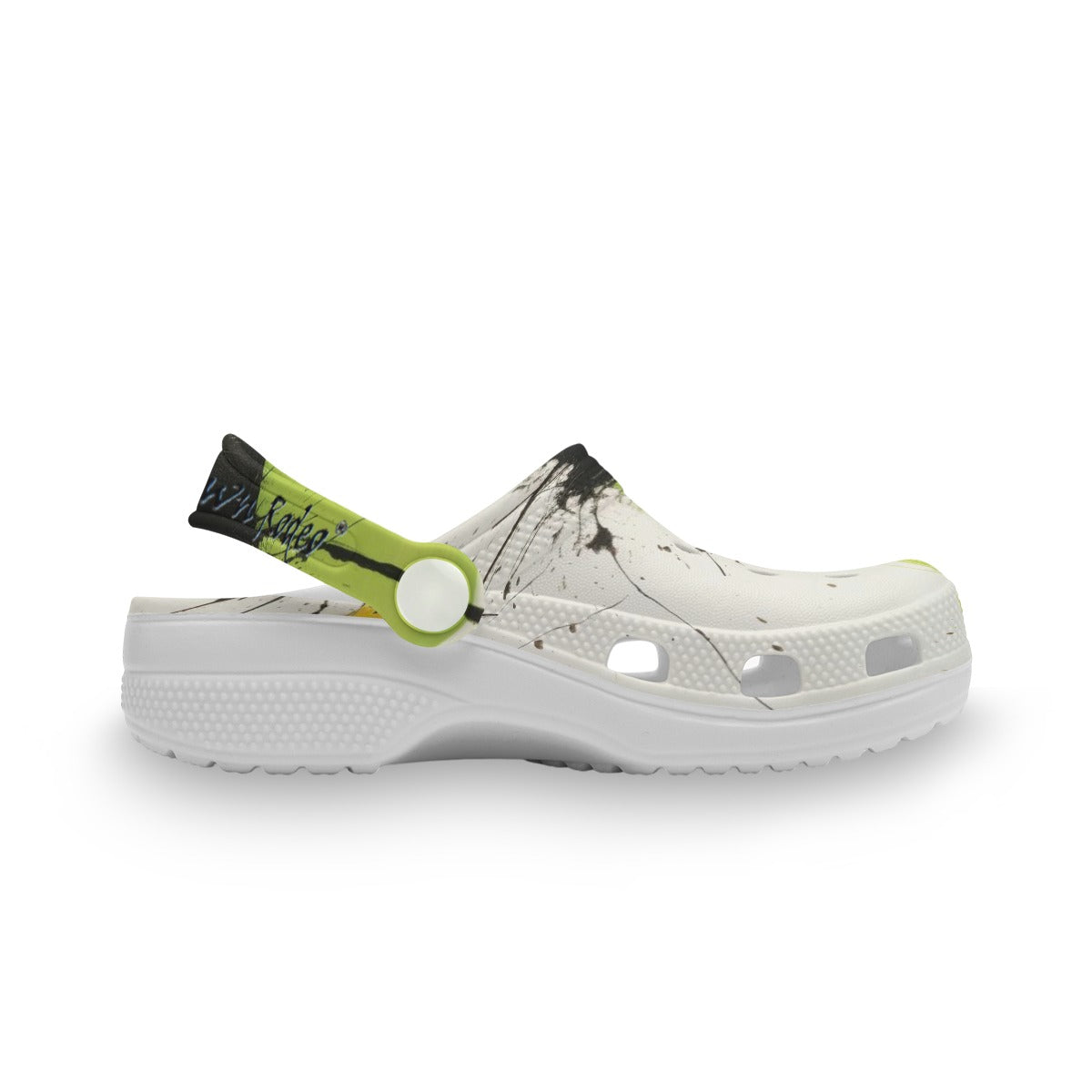 Lime/Black Children's Hole Shoes