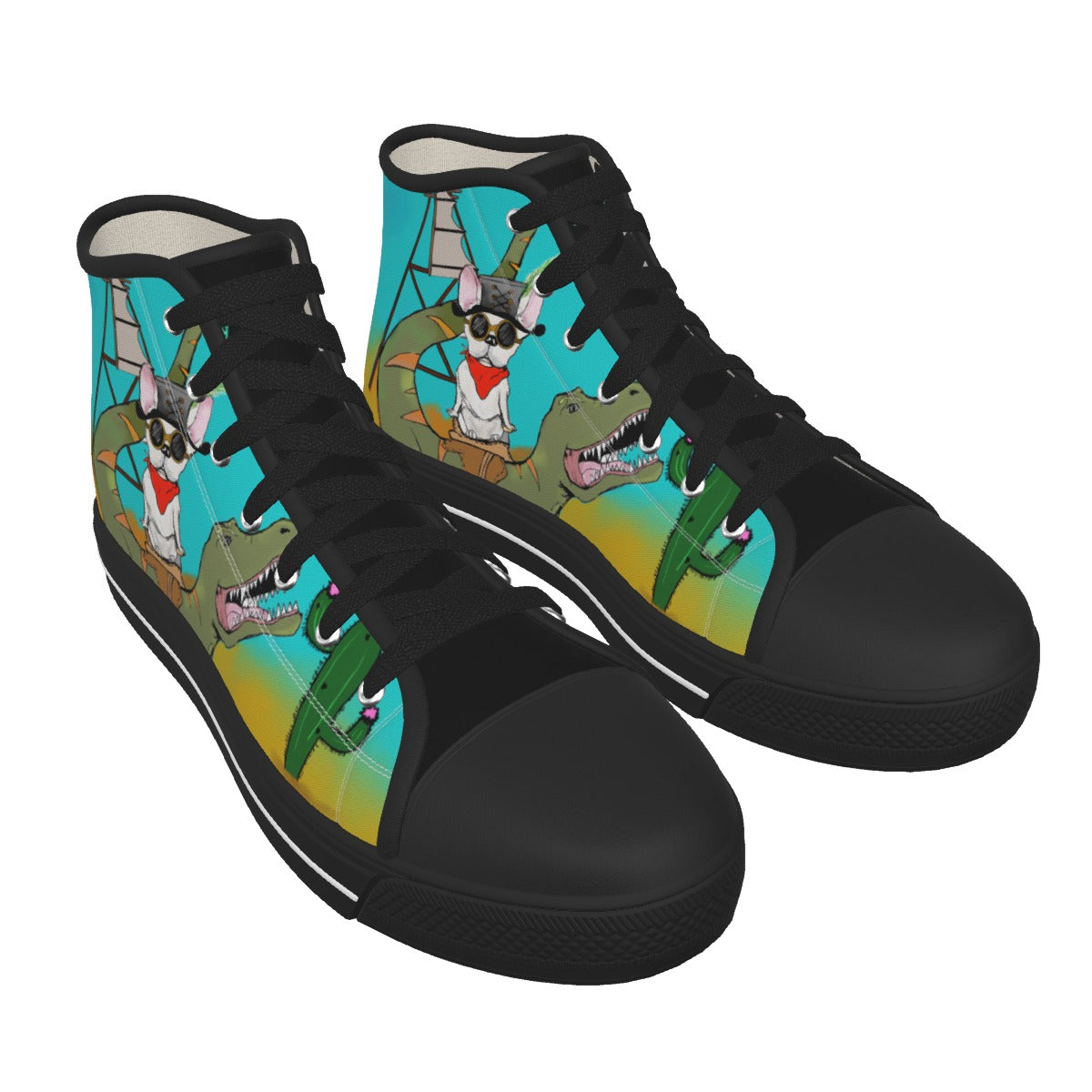 Crazy T-Rex Men's Black Sole Canvas Shoes