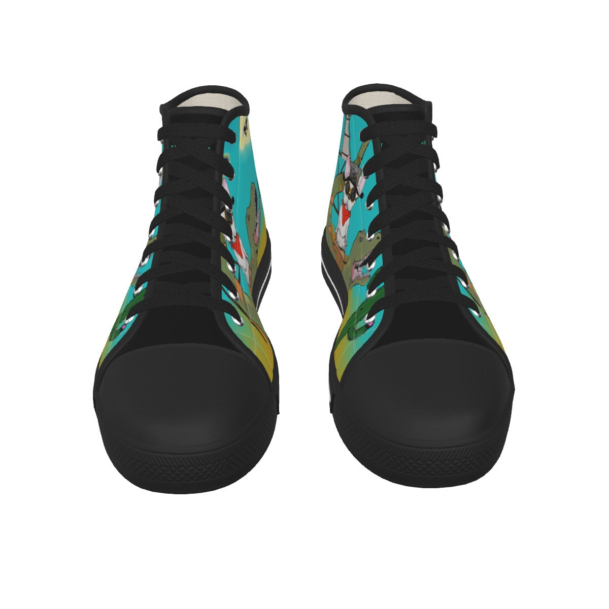 Crazy T-Rex Men's Black Sole Canvas Shoes