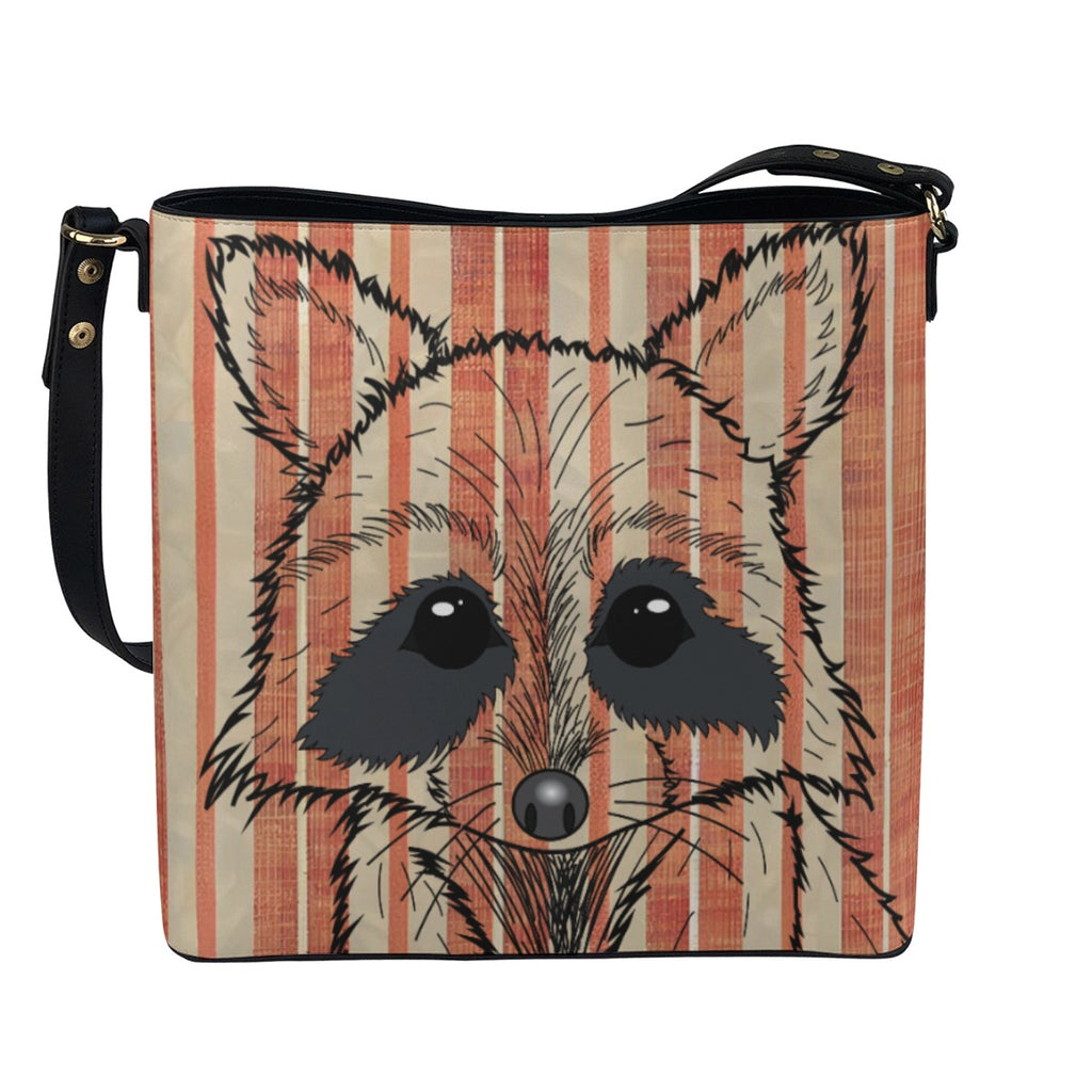Raccoon Sleek Minimalist Square Crossbody Bag