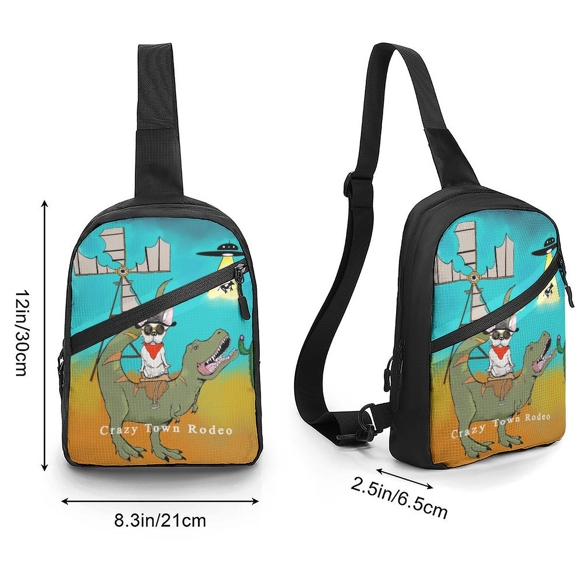 Crazy T-Rex Folding Chest Bag