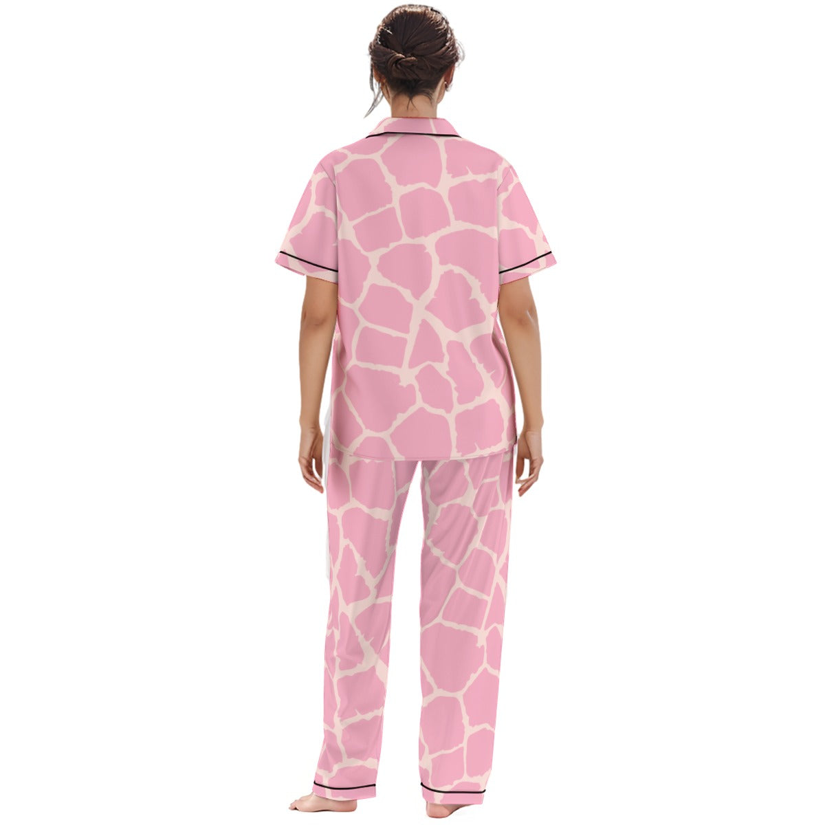 Women's Pink Giraffe Pajama Set