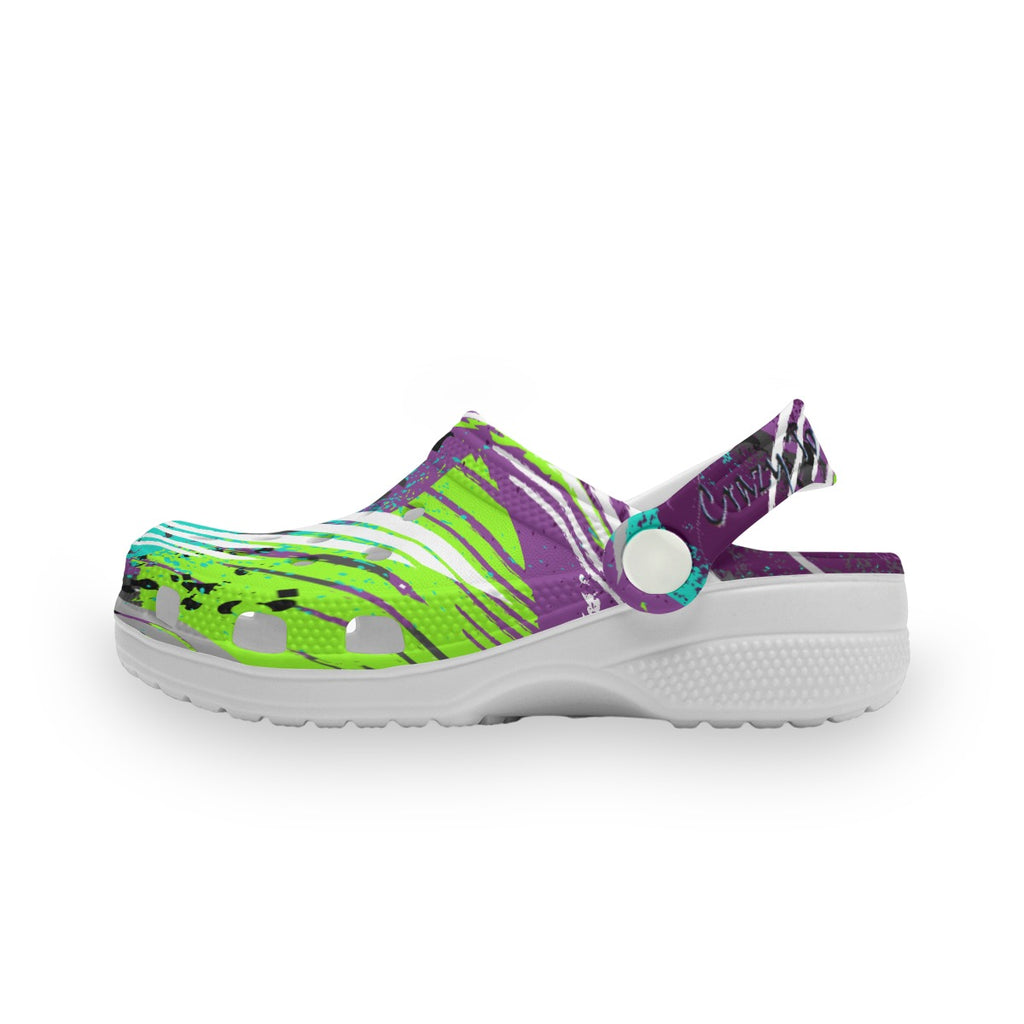 Green/Purple Children's Hole Shoes