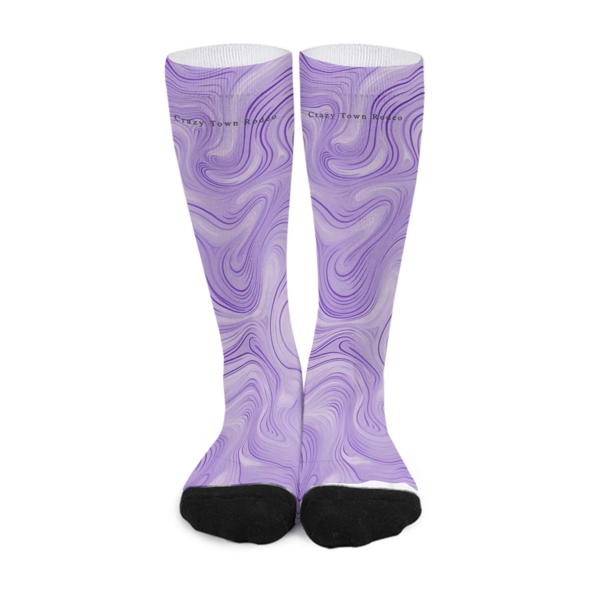 Purple Swirl Long Socks Adult