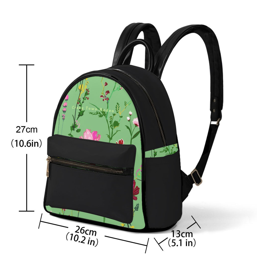 Black/Floral Small Size Backpack