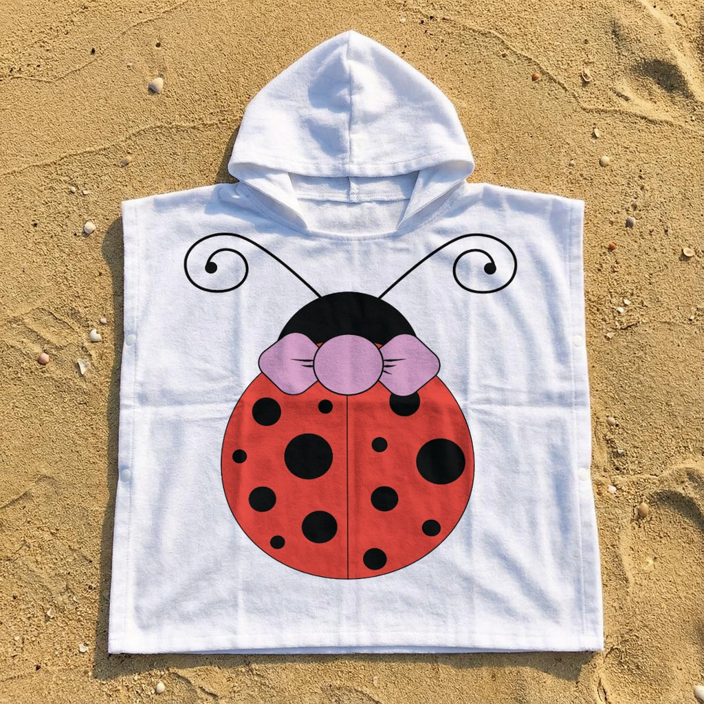 Ladybug Kid's Hooded Towel Poncho