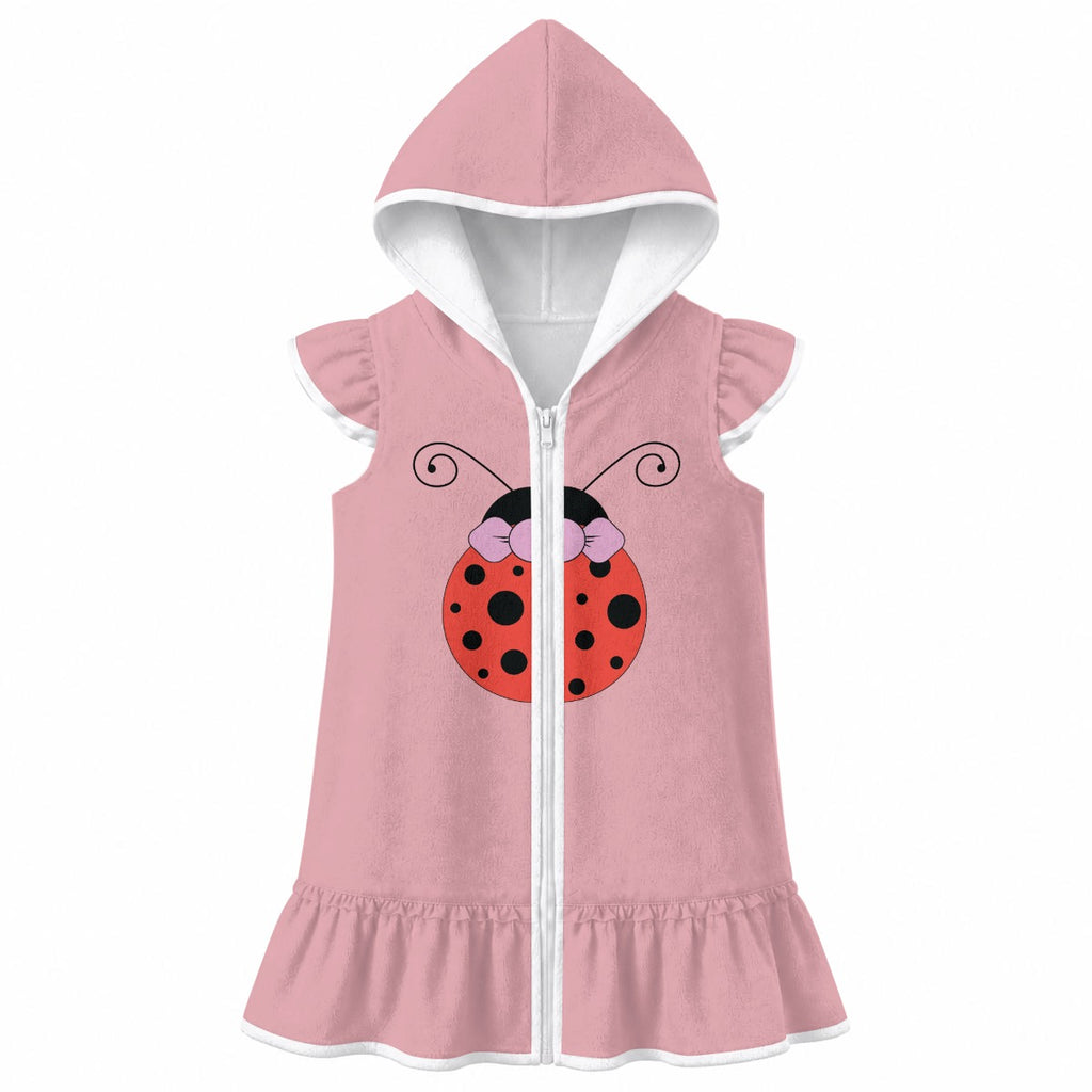 Ladybug Girls' Hooded Beach Cover-Up