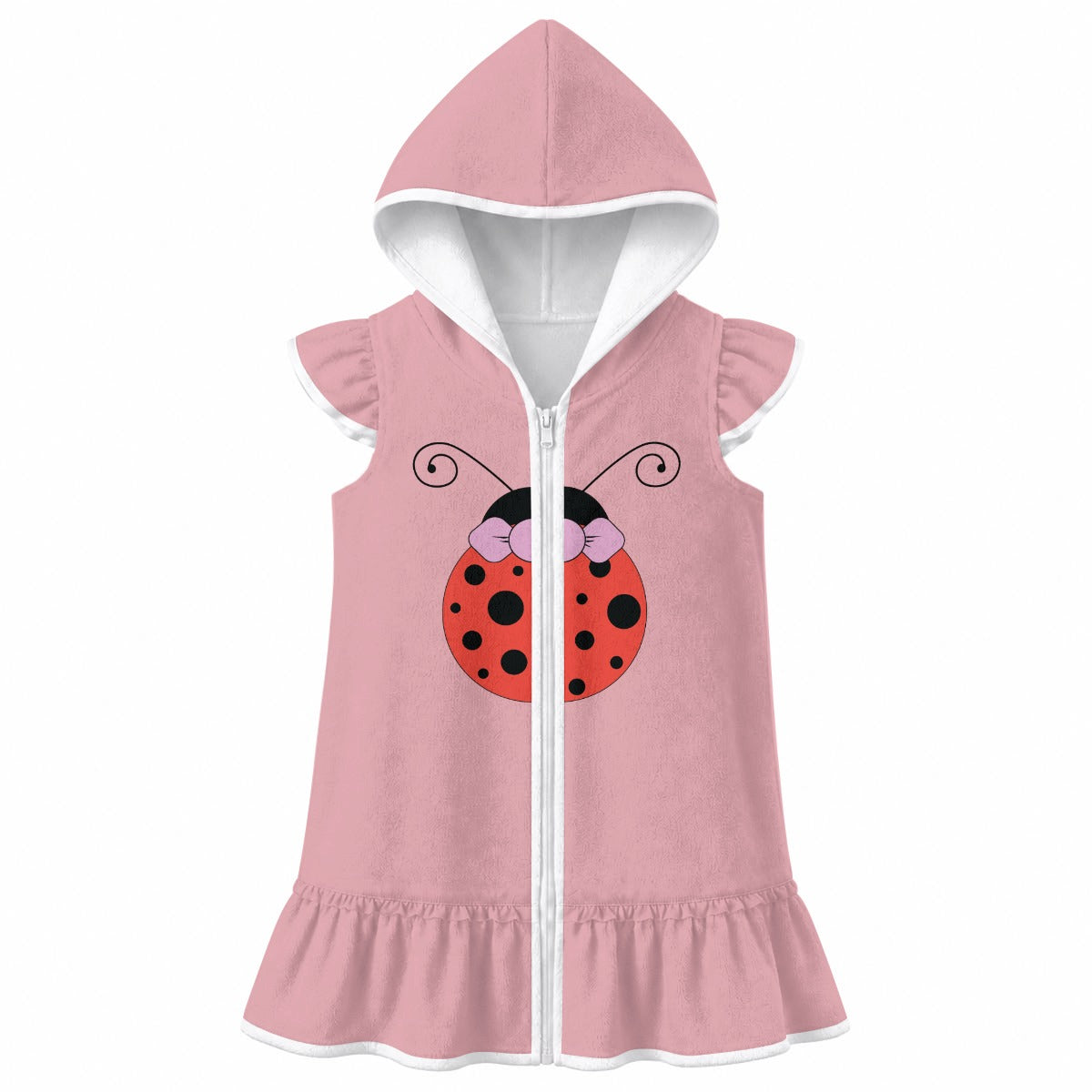 Ladybug Girls' Hooded Beach Cover-Up