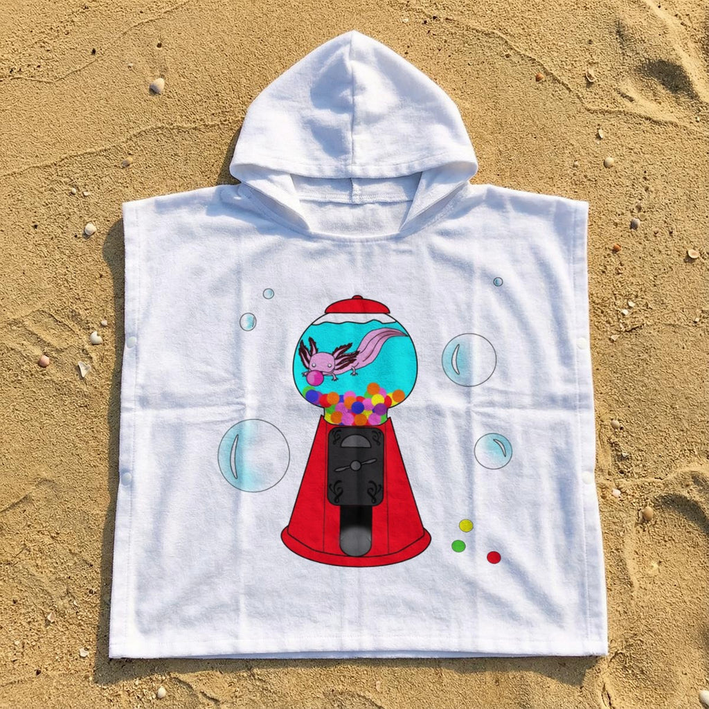 Axolotl Kid's Hooded Towel Poncho