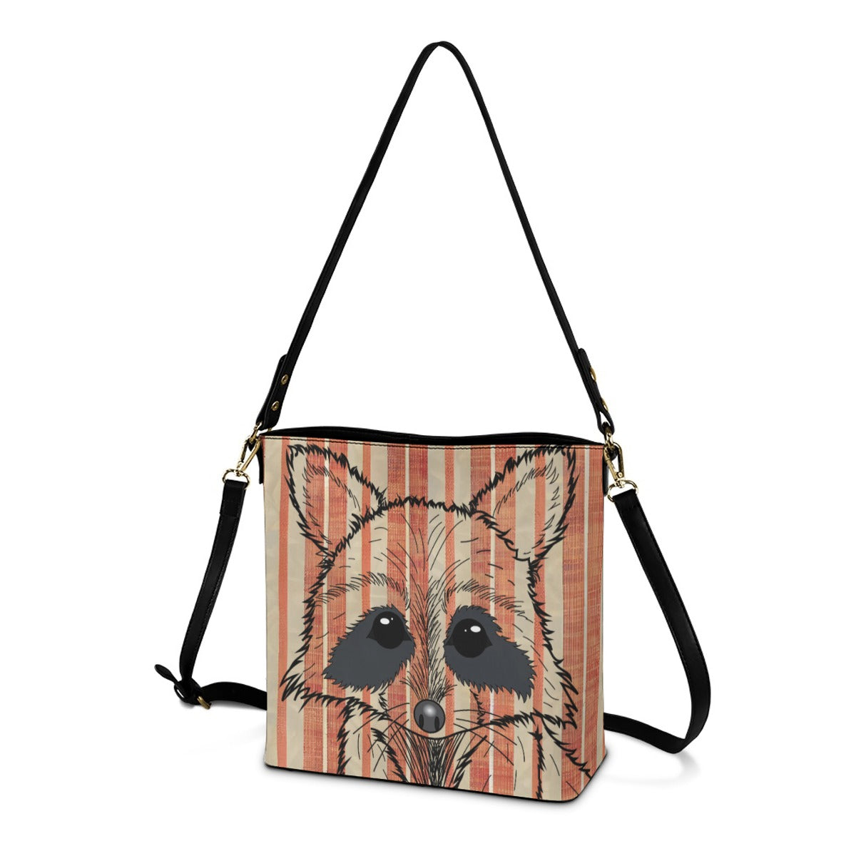 Raccoon Sleek Minimalist Square Crossbody Bag