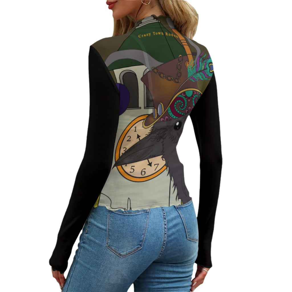 Steam Crow/Dung Beetle Women's Sheer Mesh Shirt