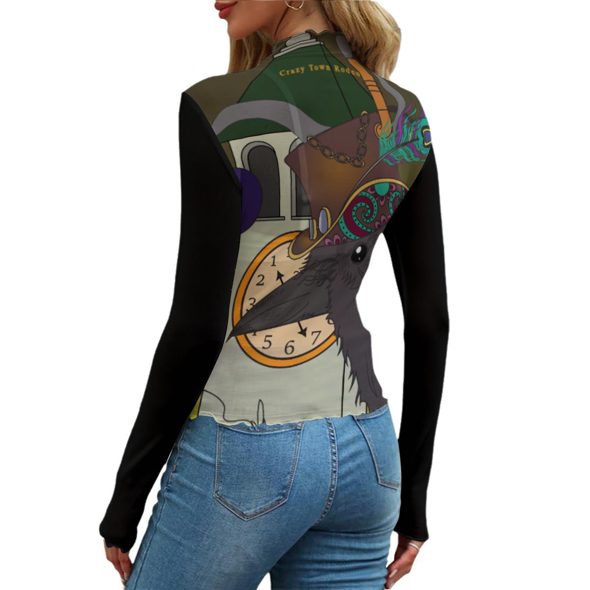 Steam Crow/Dung Beetle Women's Sheer Mesh Shirt
