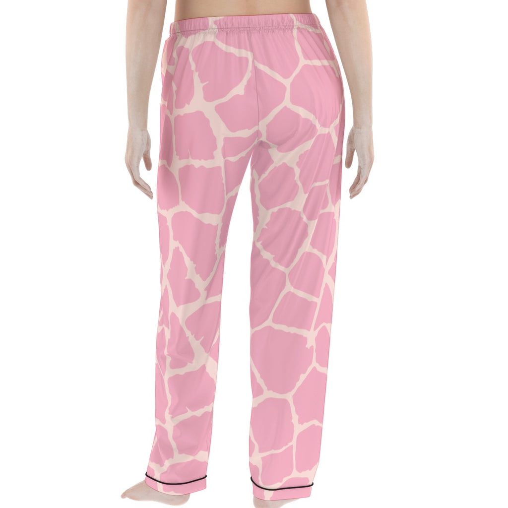 Women's Pink Giraffe Pajama Set