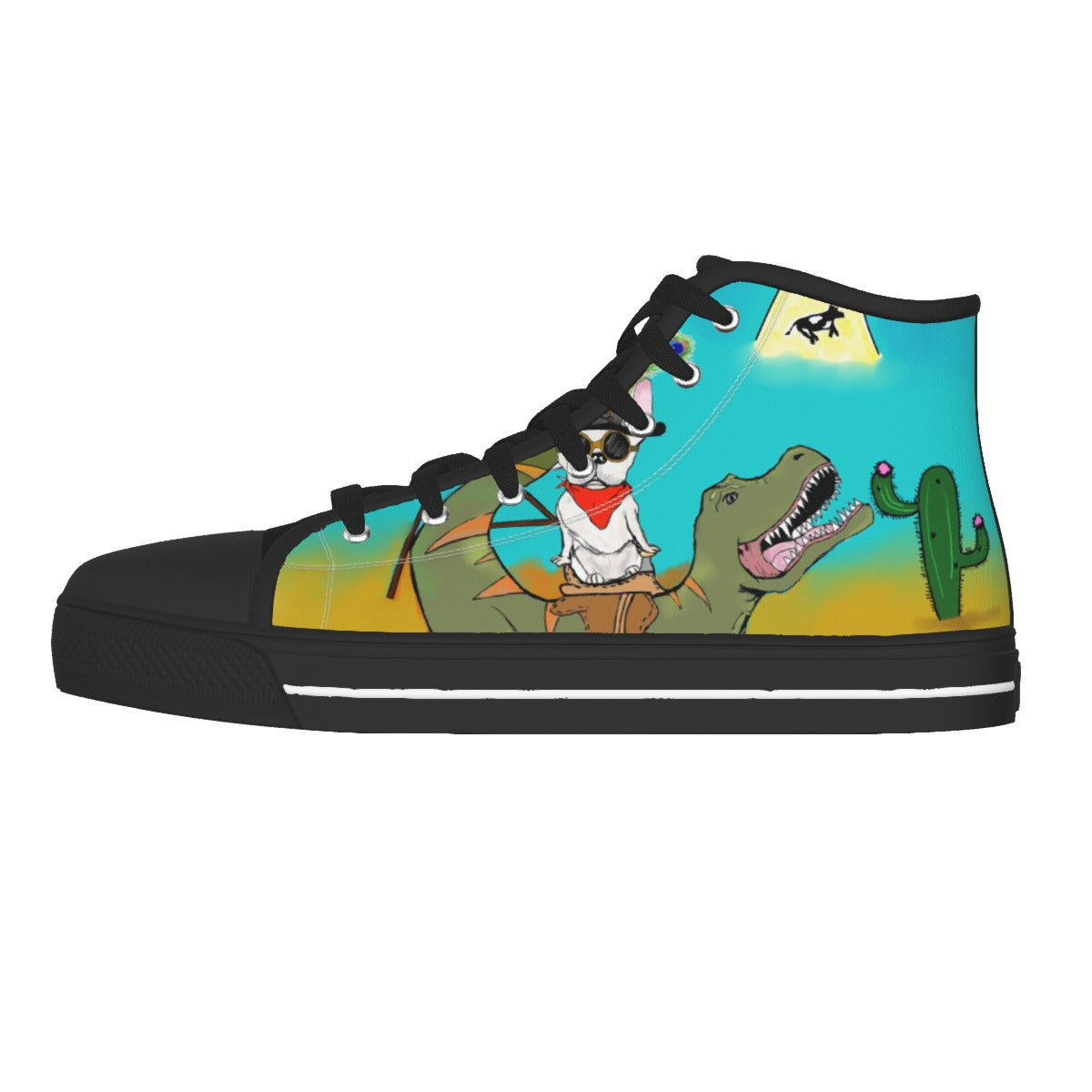 Crazy T-Rex Men's Black Sole Canvas Shoes