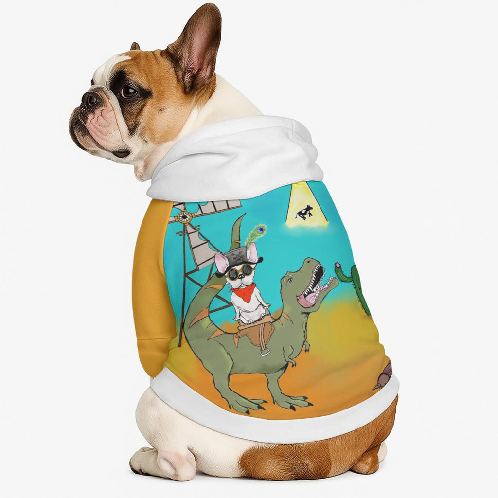 Crazy T-Rex Dog Hoodie Sweatshirt