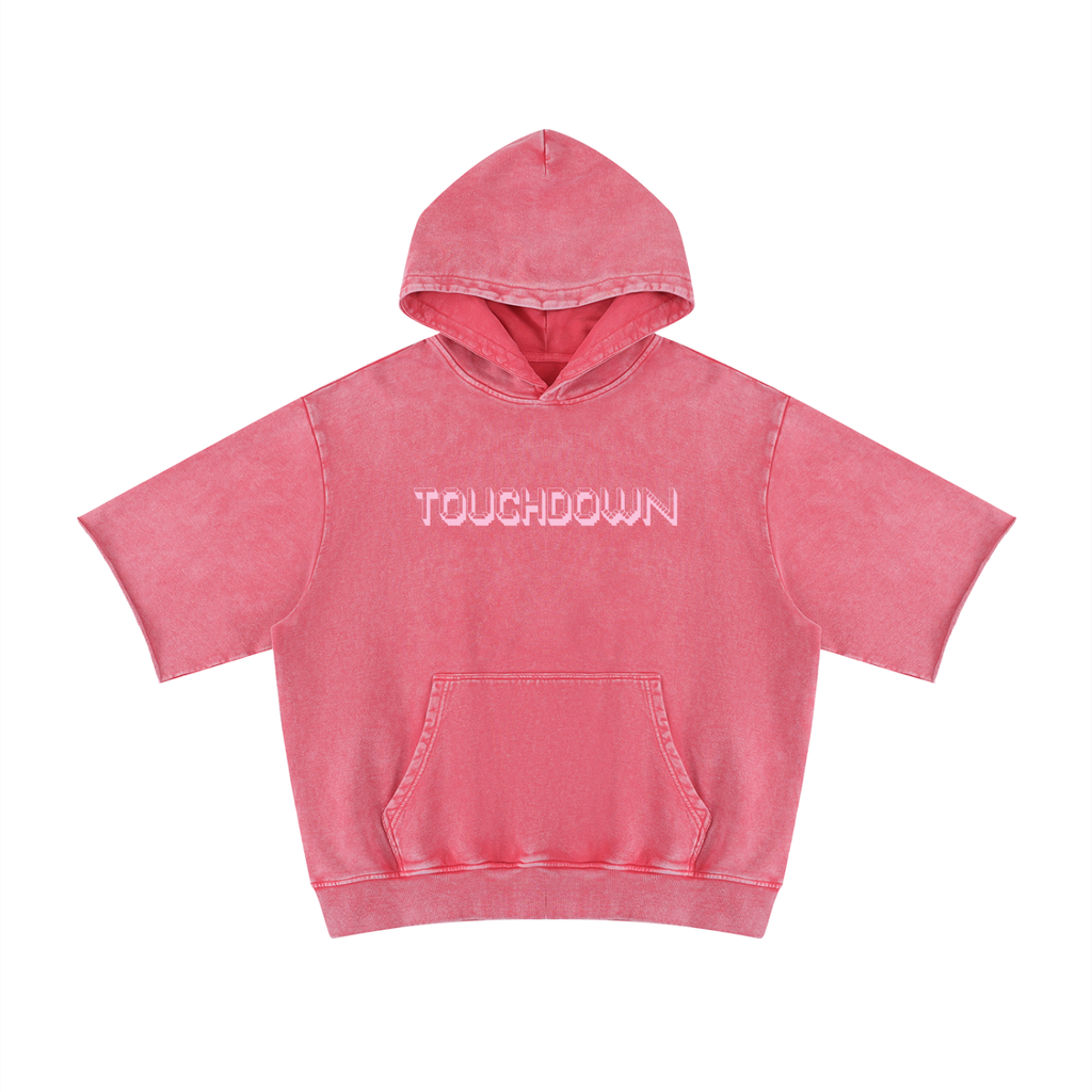 Touchdown Mineral Wash Short Sleeve Hoodie Adult