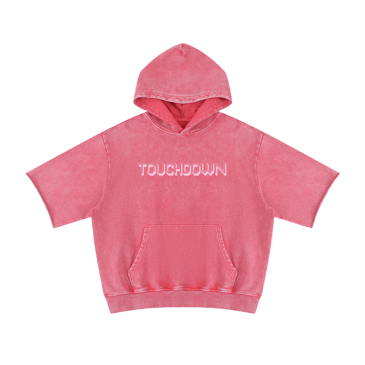 Touchdown Mineral Wash Short Sleeve Hoodie Adult
