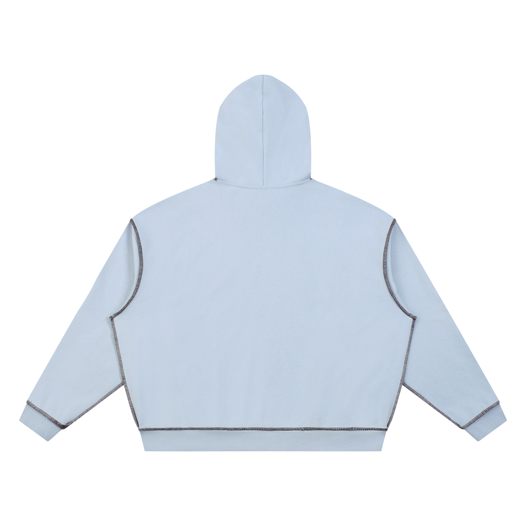 Boxy Heavyweight Topstitch Hoodie Adult Unisex