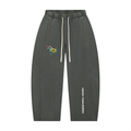 Unisex Mineral Wash Barrel Leg Pants