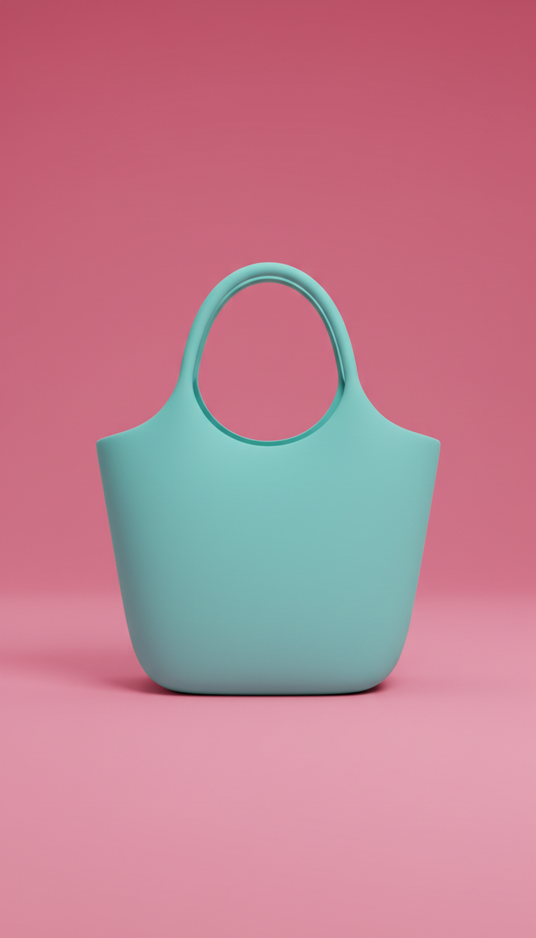 Electric Aqua Statement Tote Bag