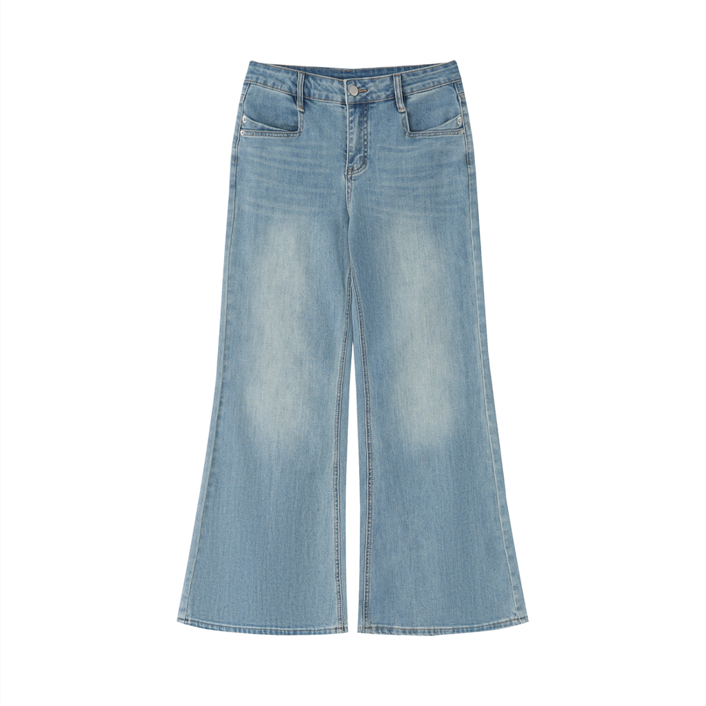 Women's Vintage Wash Flared Leg Jeans