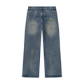 Men's Vintage Wash Straight Leg Denim Jeans