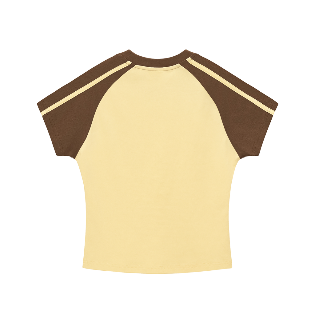 Women's Contrast Stripes Raglan Sleeve T-Shirt