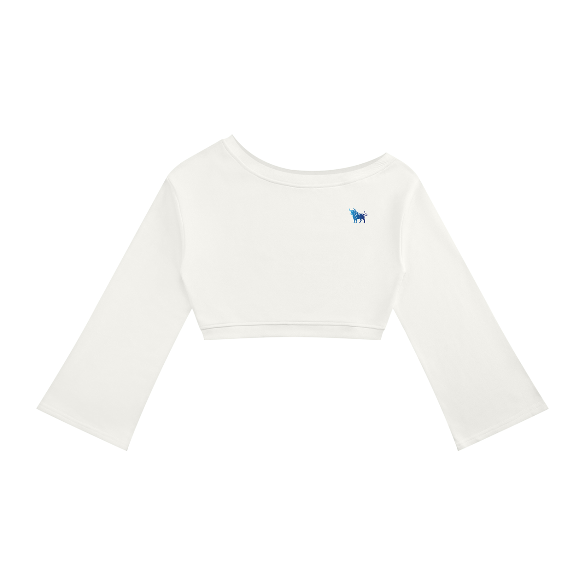 Women's Off-Shoulder Crop Style Sweatshirt