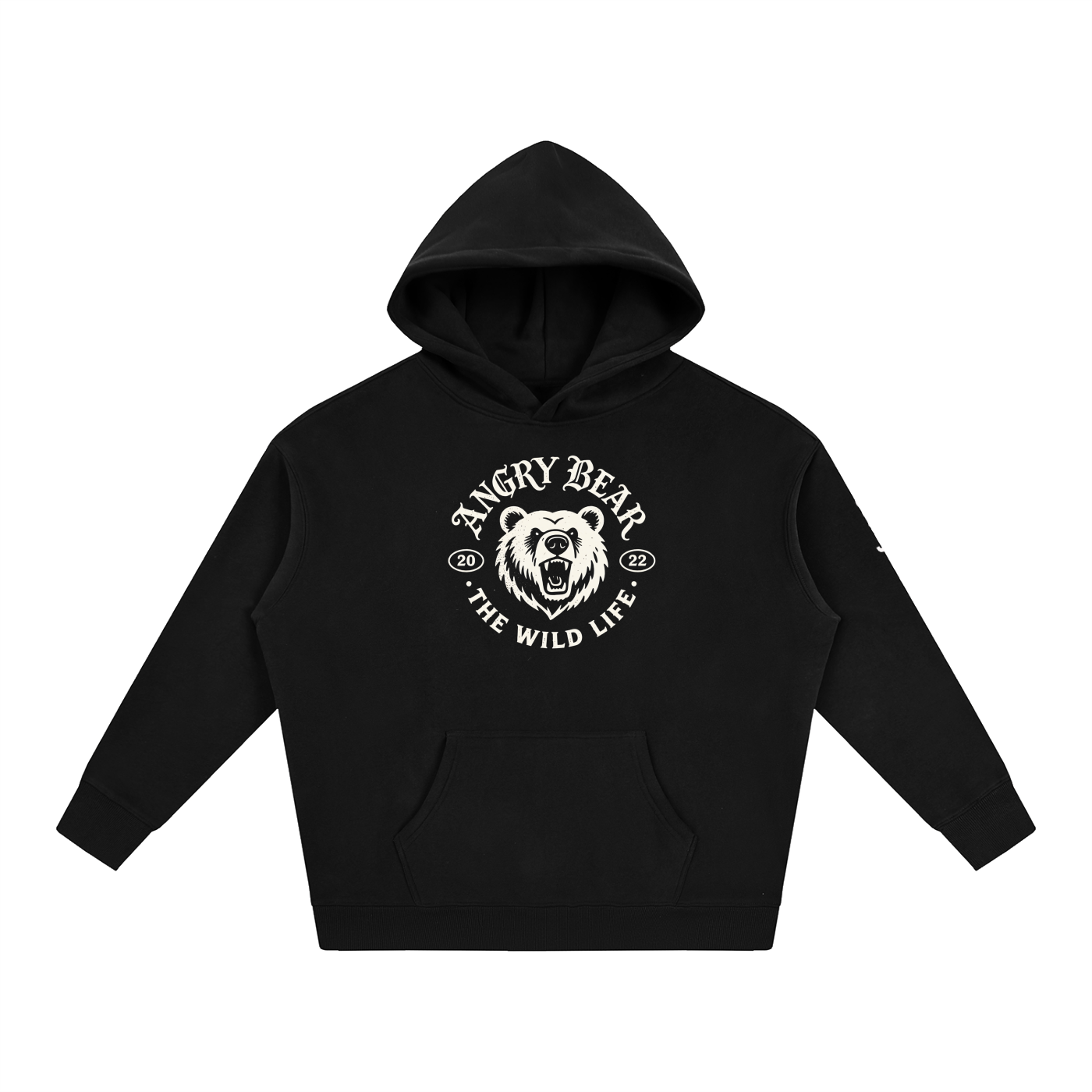 Angry Bear Oversize Fleeced Hoodie