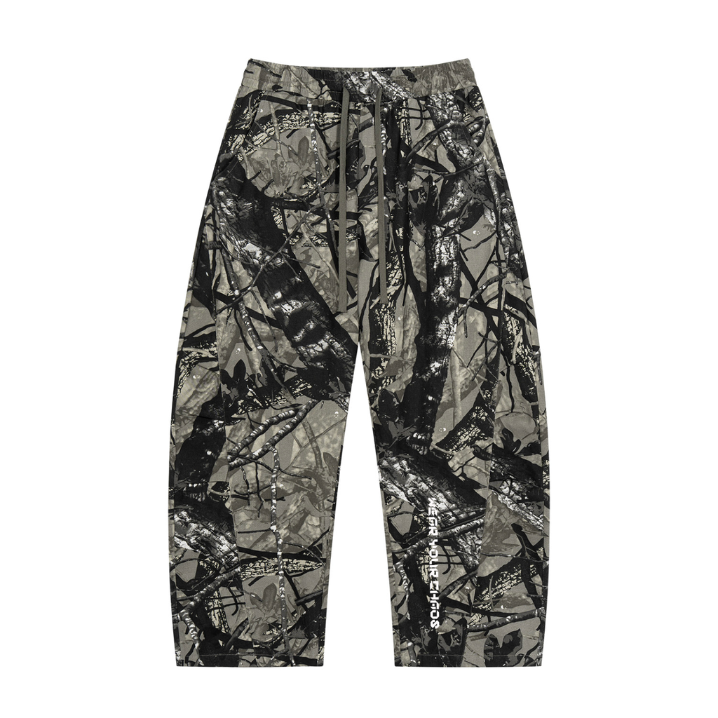 Tree Camo Barrel Leg Pants Adult Unisex