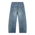 Vintage Wash Barrel Leg Denim Jeans Adult Unisex